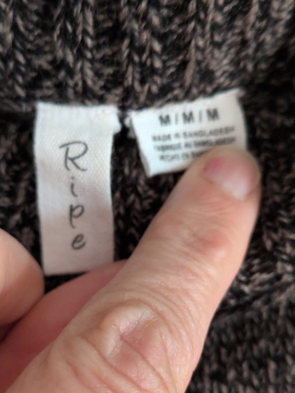 Ripe Grey Marled Stretch Knit Long Sleeve Tunic Sweater Dress Accent Side Loops - Picture 5 of 9